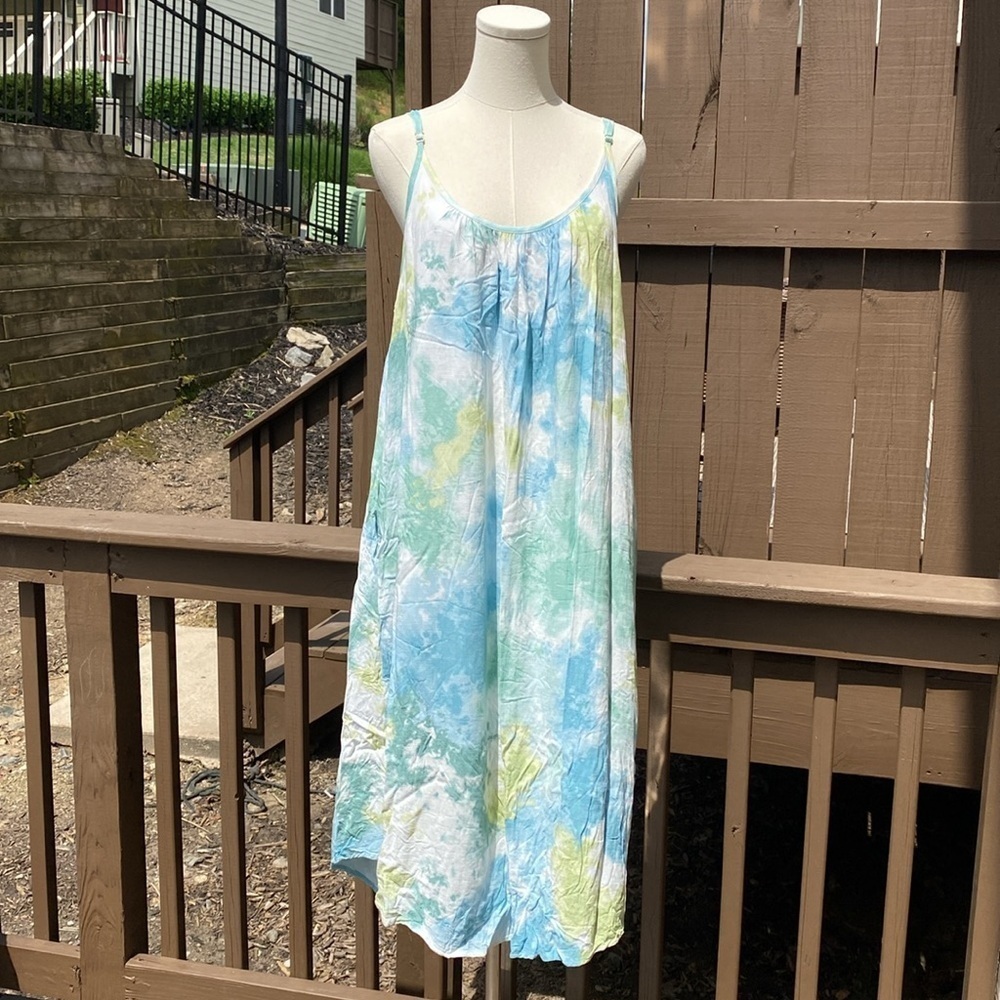 Millibon tie dye midi dress with adjustable straps - Picture 12 of 13